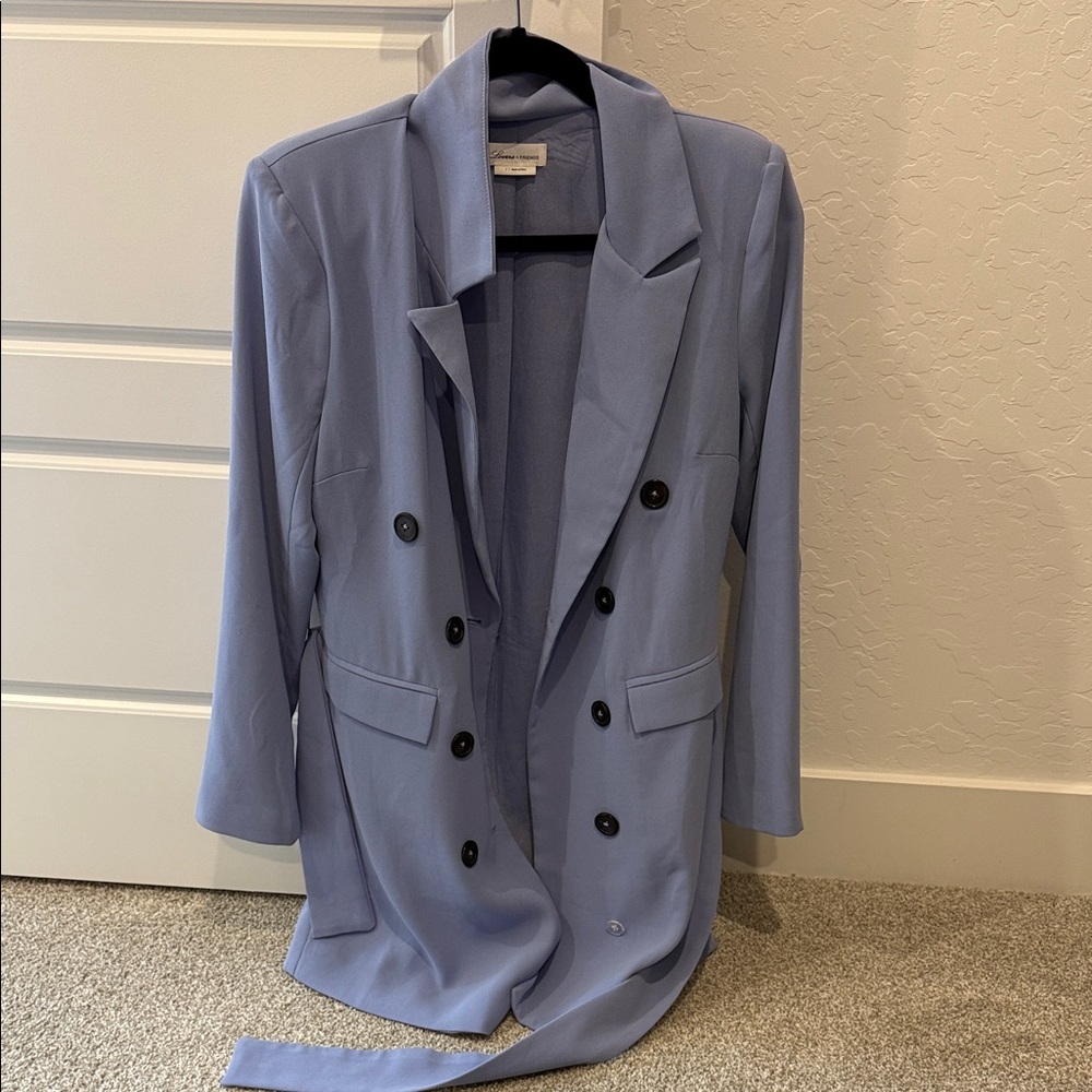 Lovers and friends Diana Double-Breasted Periwinkle Blazer dress size small